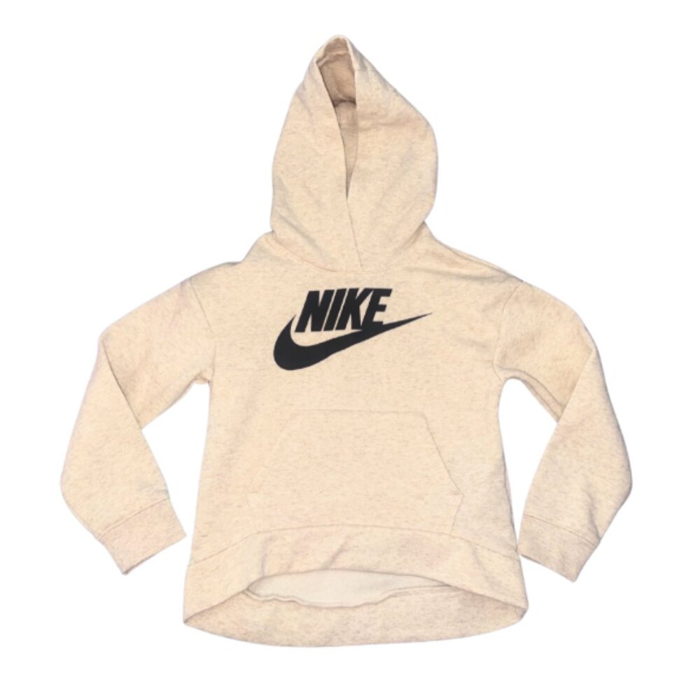 Kids’ Unisex Nike Tan Heathered Cream Hoodie – Size 6